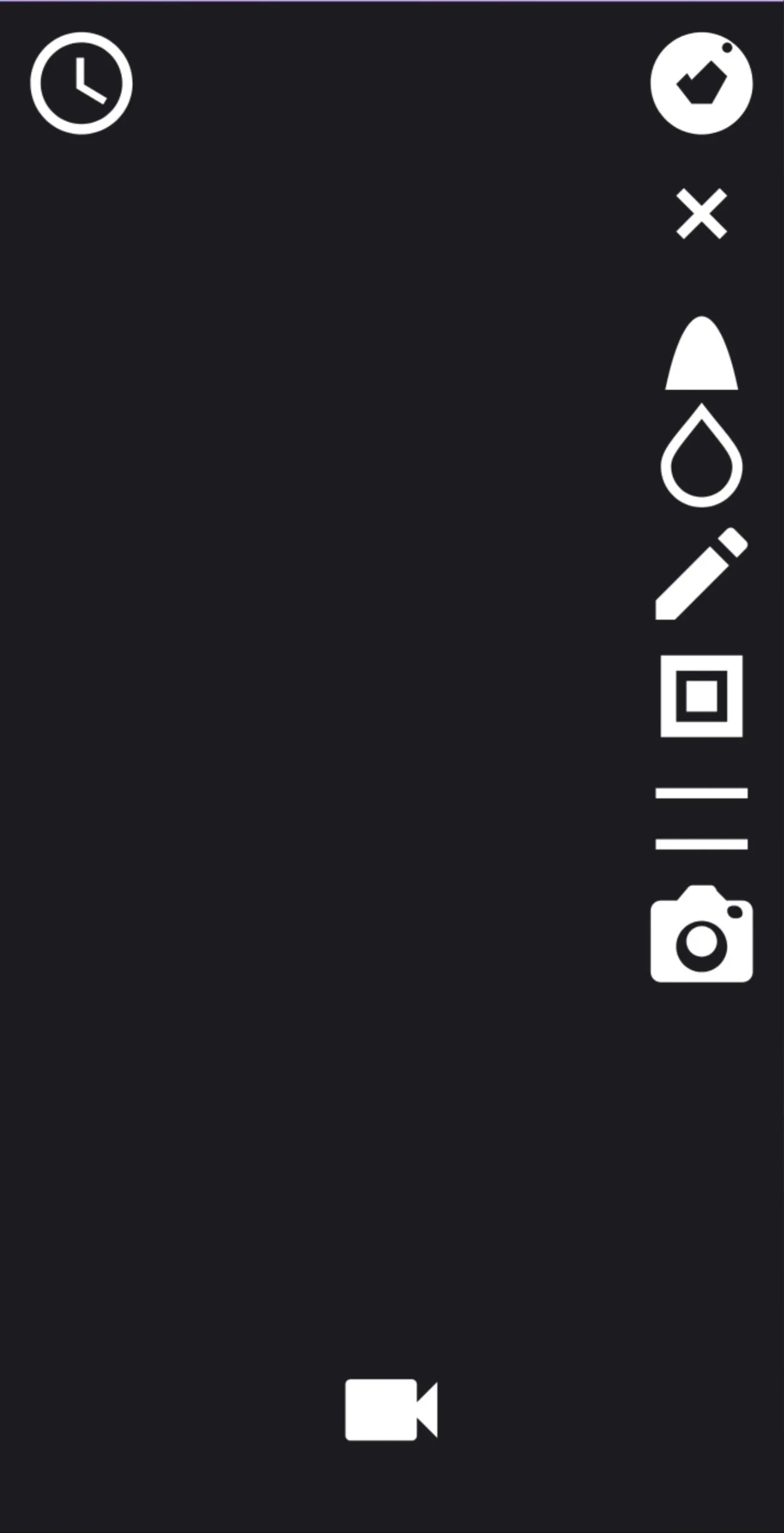 Advanced Video Mode with a sidebar of live effect icons and slow-motion control